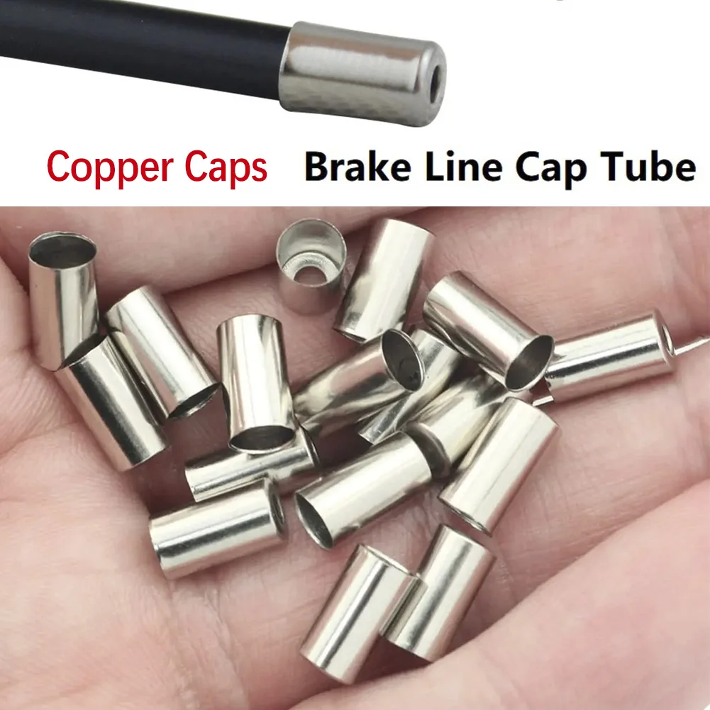 Fahrrad 5mm Brems Kabel Gehäuse Ferrule Kupfer End Kappen MTB Rennrad – Bild 5
