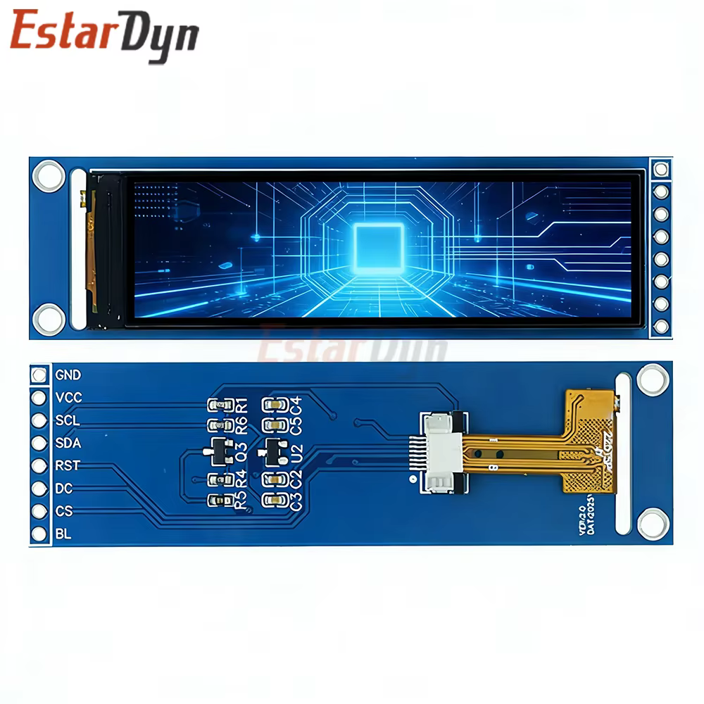 2,25 Zoll TFT LCD Modul 76x284, ST7789 Treiber SPI-Schnittstelle Vollfarbiger Bildschirm für DIY-Projekte