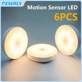 Motion Sensor LED Nachtlicht USB Aufladbare Nacht Lampe Für Küche Schrank Garderobe Lampe Treppe Drahtlose LED