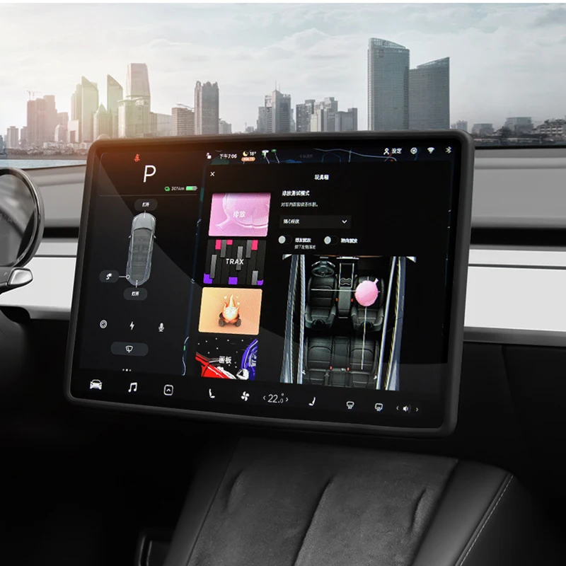 Tesla Modell 3Y Auto Silikon Bildschirm Rahmen Display Rand Schutz – Bild 2