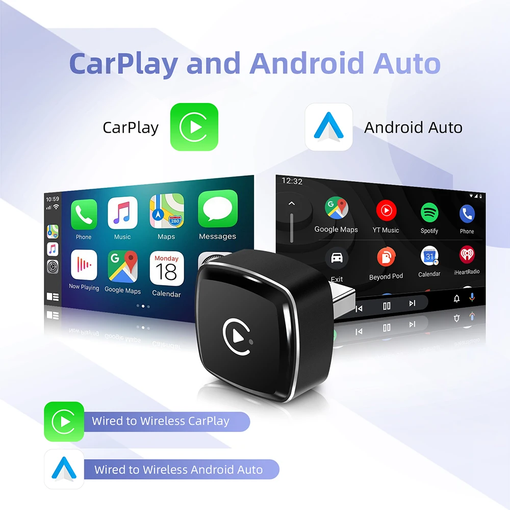 2026 Anyfar 2-in-1 Kabelloser CarPlay-Adapter & Android Auto – Bild 2