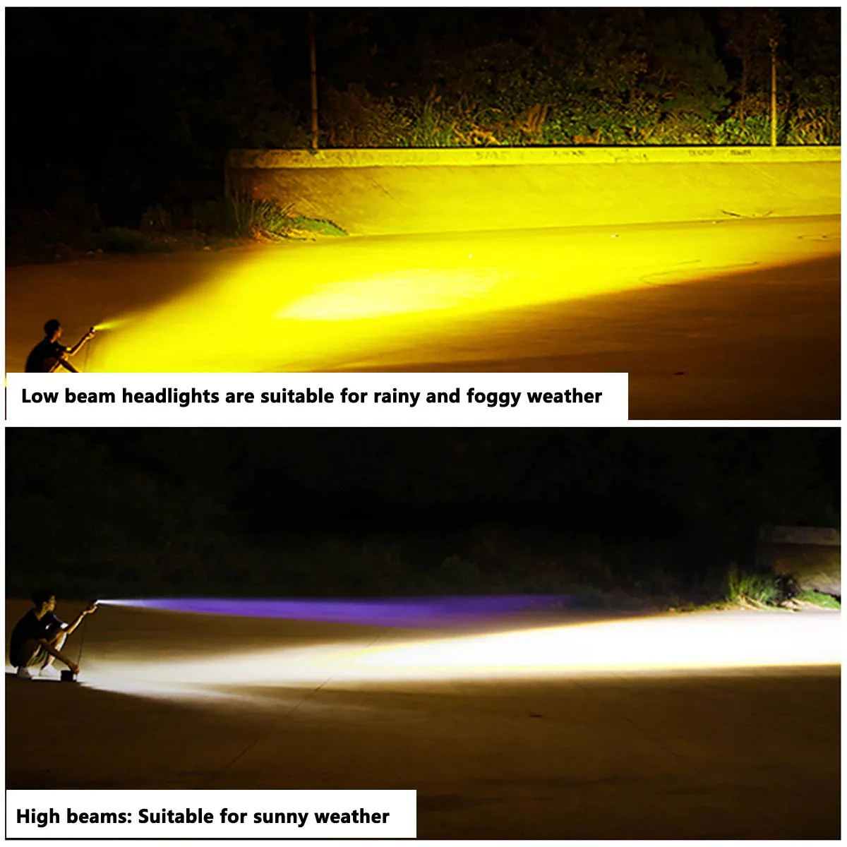 Motorrad LED Spot Licht Dual Farbe Hallo/Abblendlicht Nebel Lampen – Bild 5
