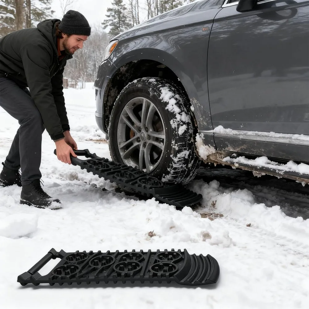 Auto Reifen Escape Board Notfall Anti-skid Ketten Traktion Matte Board Recovery Tracks Schnee Kette Schaufel