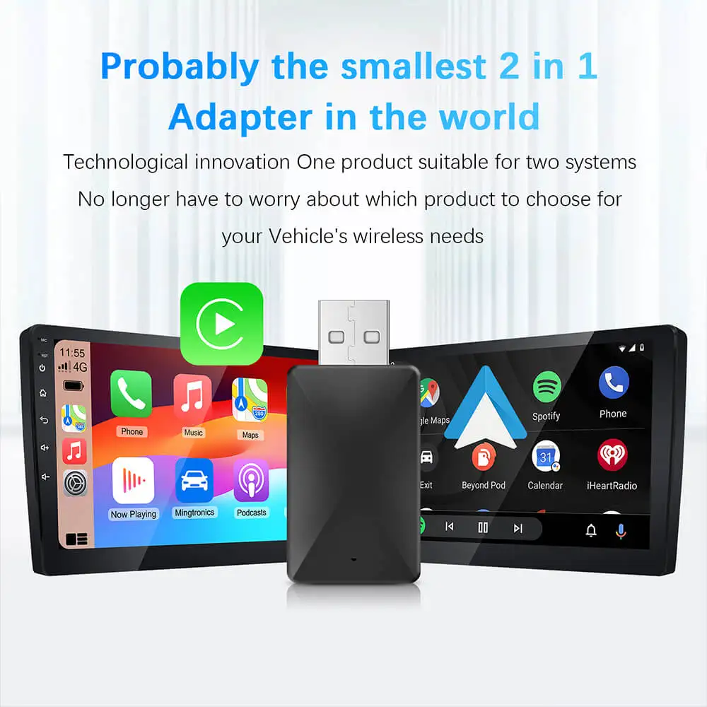 2in1 verkabelt mit kabellosem CarPlay-Android-Auto-Adapter – Bild 2