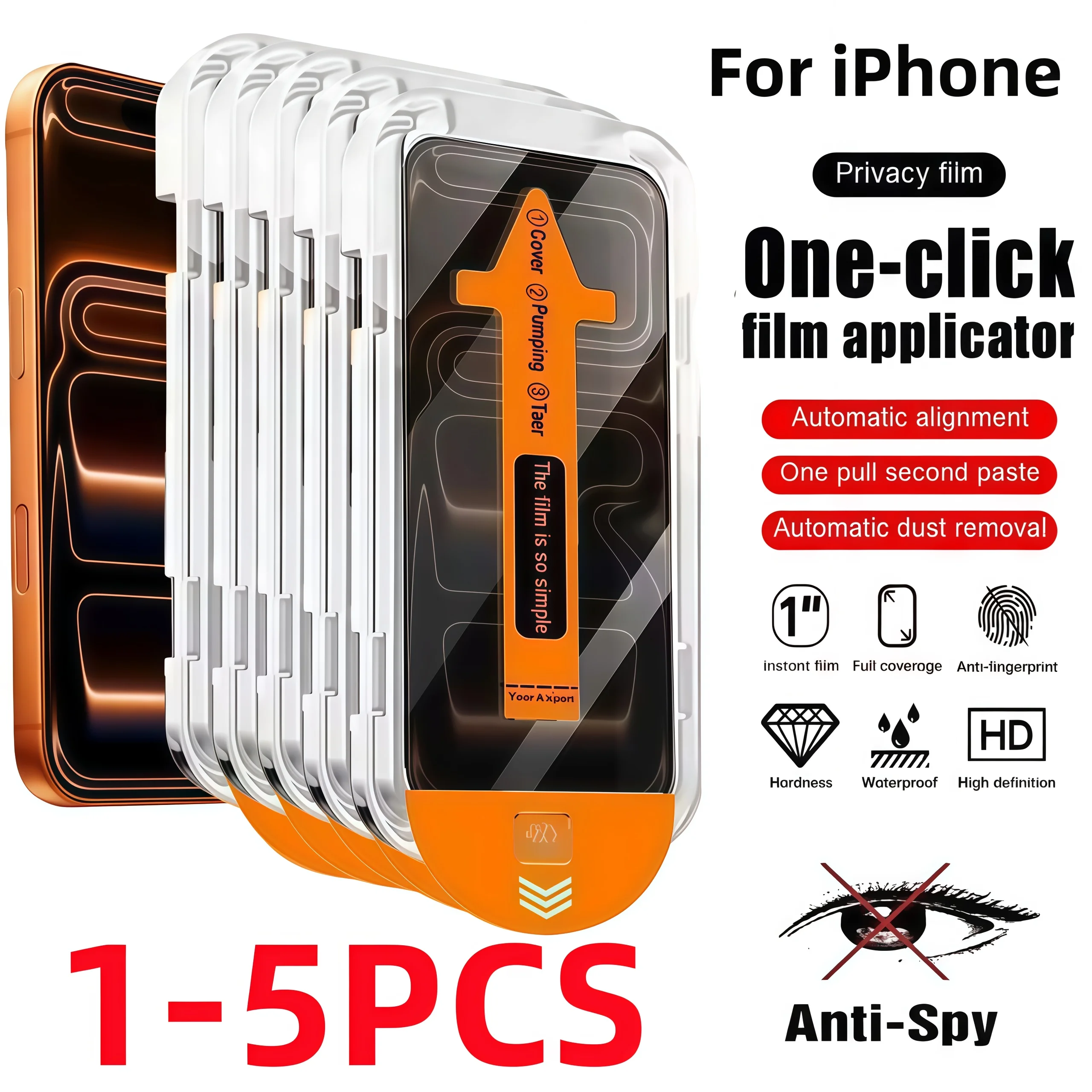 Sichtschutzfolie Displayschutzfolie für iPhone 17, 16, 15, 14, 13, 12, 11 Pro Max 17Air16Por-Serie