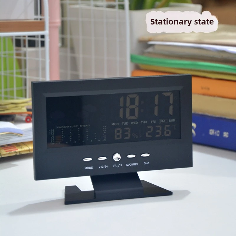 Elektronischer Wecker, digitaler Wecker, Wetterstation, Zeit – Bild 5