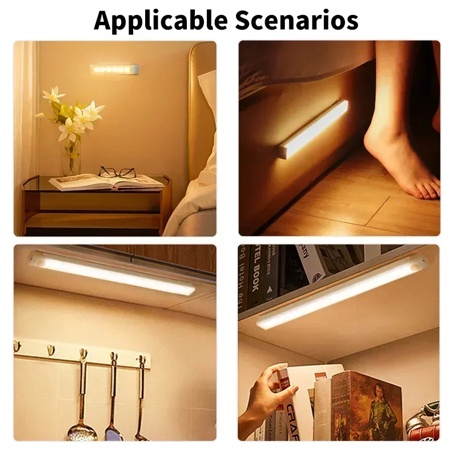 Drahtlose LED Motion Sensor Schrank Licht USB Aufladbare Led – Bild 5