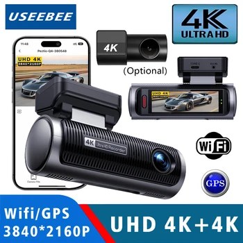 Dashcam 3840*2160P 4K + 4K Dual-Objektiv Auto-DVR-Kamera mit 5G WiFi GPS Dashcam Black Box Videoaufzeichnung