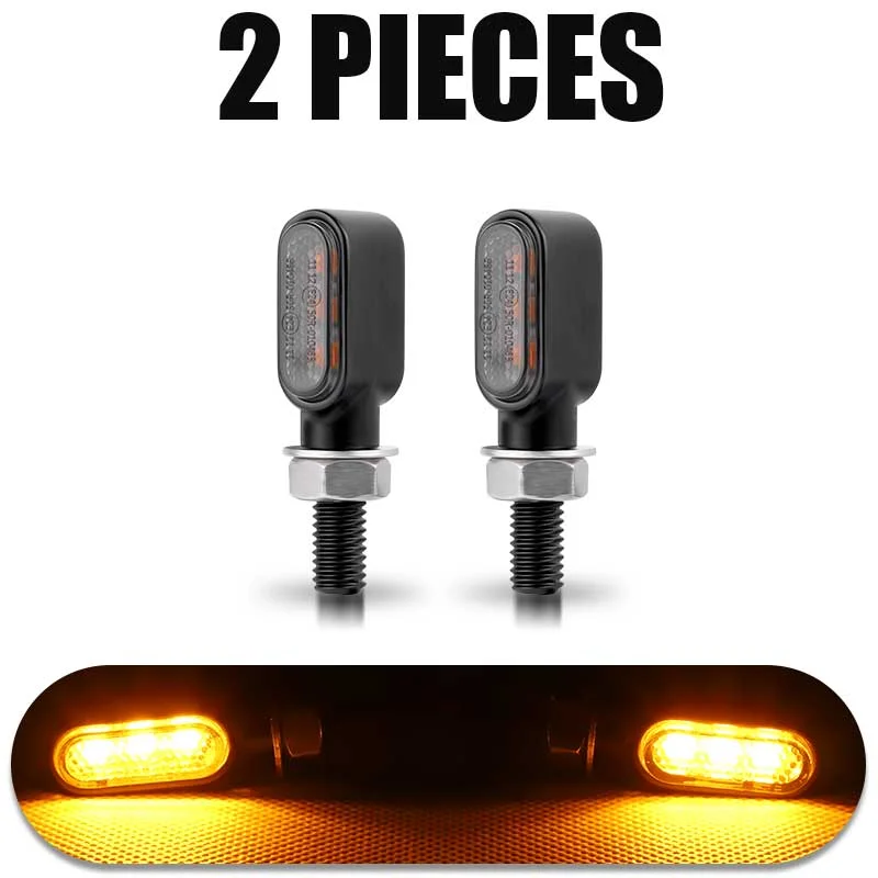 8mm Mini LED Motorrad Blinker Anzeigeleuchte Blinkerleuchte Clignotant Moto LED für Honda Yamaha Kawasaki Cafe
