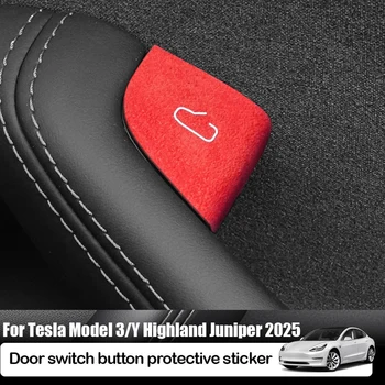 Tesla Model Y Juniper 2025 Model 3 Highland 25-26 Auto-Innenraum Wildleder-Türknopf-Zierleisten Aufkleber