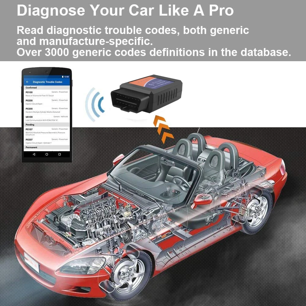 ELM327 V1.5/2.1 OBD2 Scanner TR6260S1 Bluetooth ELM 327 OBD Auto – Bild 4