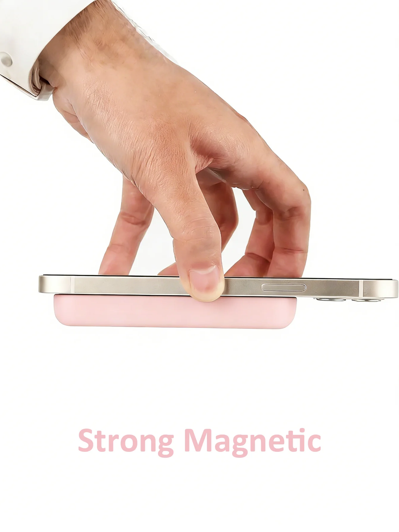1 Rosa TPU-Ladehülle, Kompatibel mit Apples MagSafe Kabelloser – Bild 5