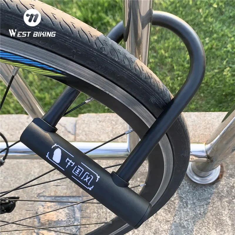 WEST BIKING Fahrradschloss Diebstahlsicheres U-Schloss für MTB Rennrad Mountainbike Zubehör U-Lock