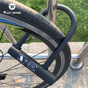 WEST BIKING Fahrradschloss Diebstahlsicheres U-Schloss für MTB Rennrad Mountainbike Zubehör U-Lock