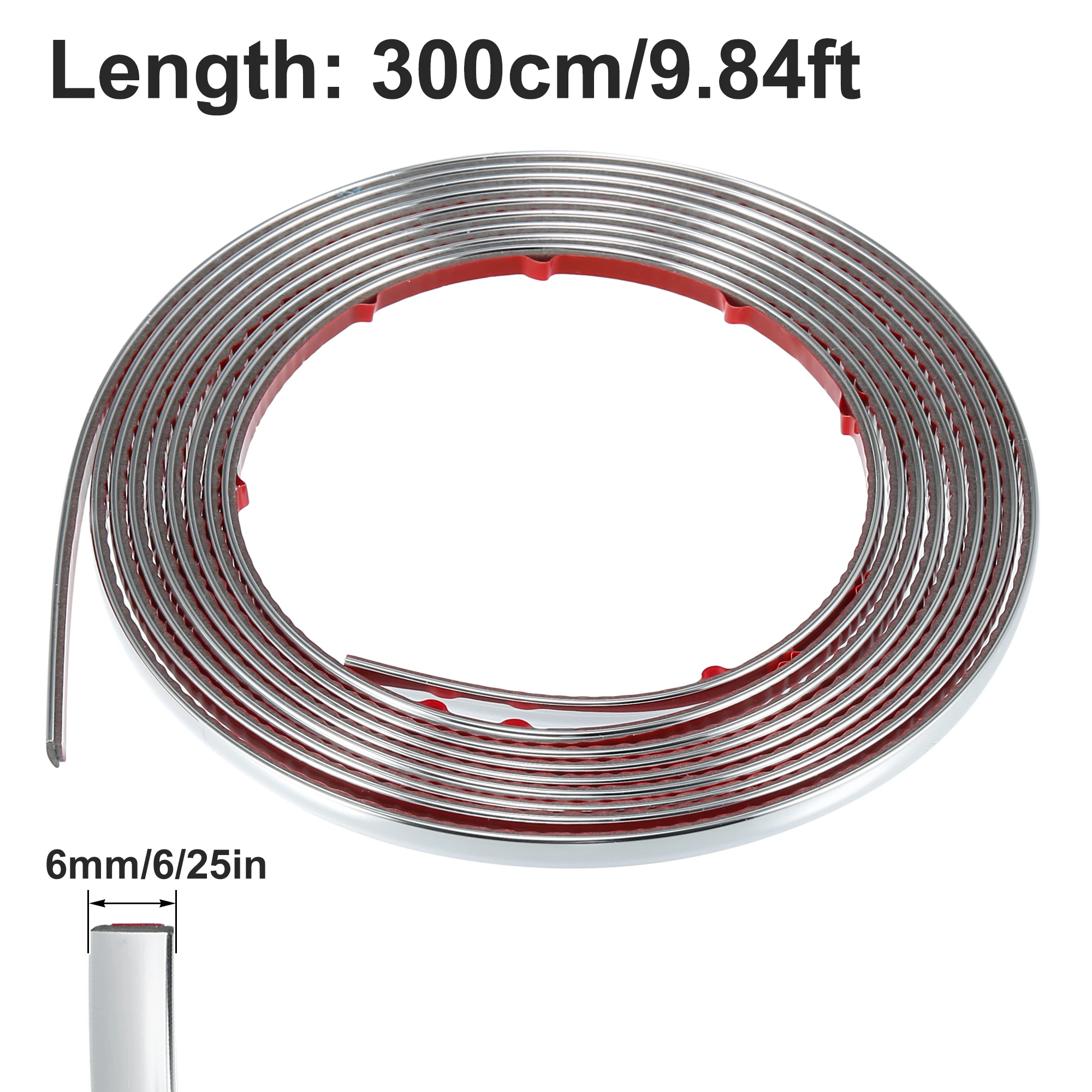 3M/5M Außen Auto Chrom Körper Streifen Stoßstange Auto Tür Schutz Form Styling Trim Aufkleber 6MM 8MM 10MM