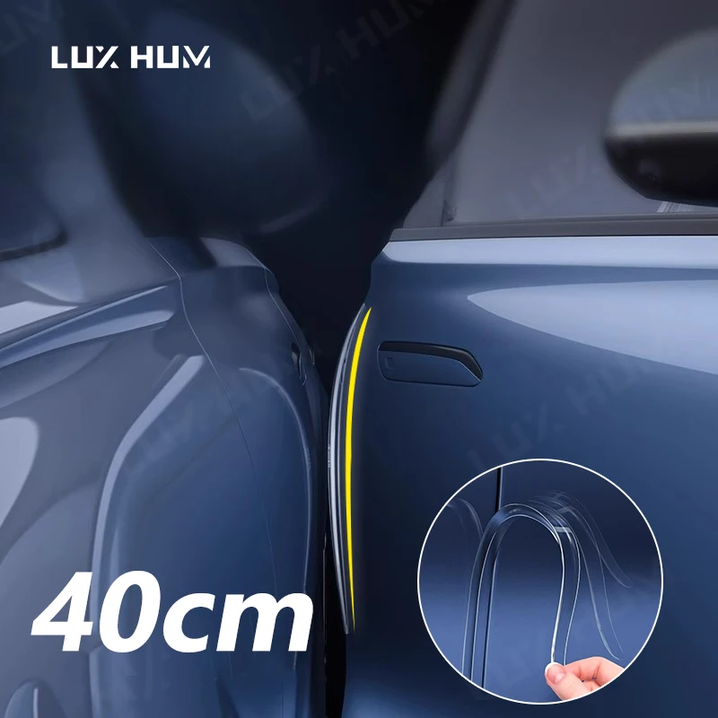 40cm Autotür-Kantenschutz Transparenter Aufprallschutzstreifen Universeller Stoßfängerschutz (2 Stück)
