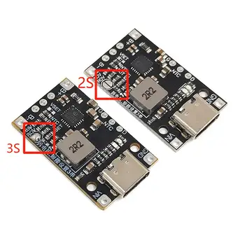 2S 3S Typ-C USB BMS 15W 8,4V 12,6V 1,5A Lithium-Batterie-Lade-Boost-Modul mit symmetrischer Unterstützung