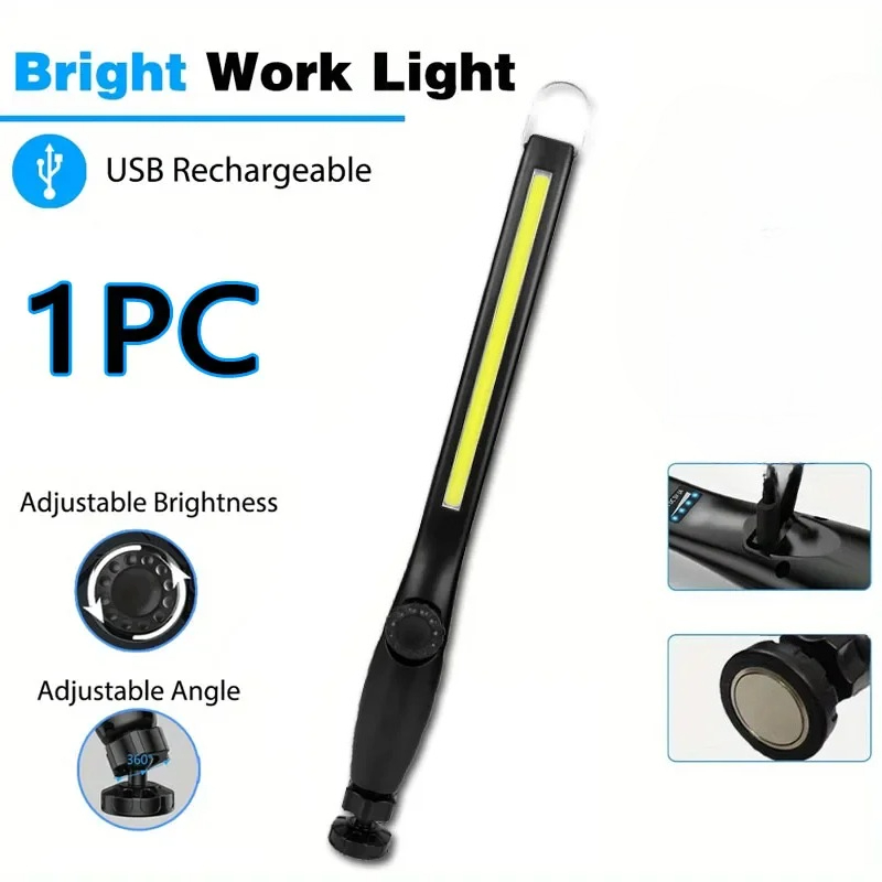 Magnetische LED-Mechaniker-Arbeitsleuchte USB-Aufladbar 360° ° Schwenkbare Taschenlampe für Autoreparatur