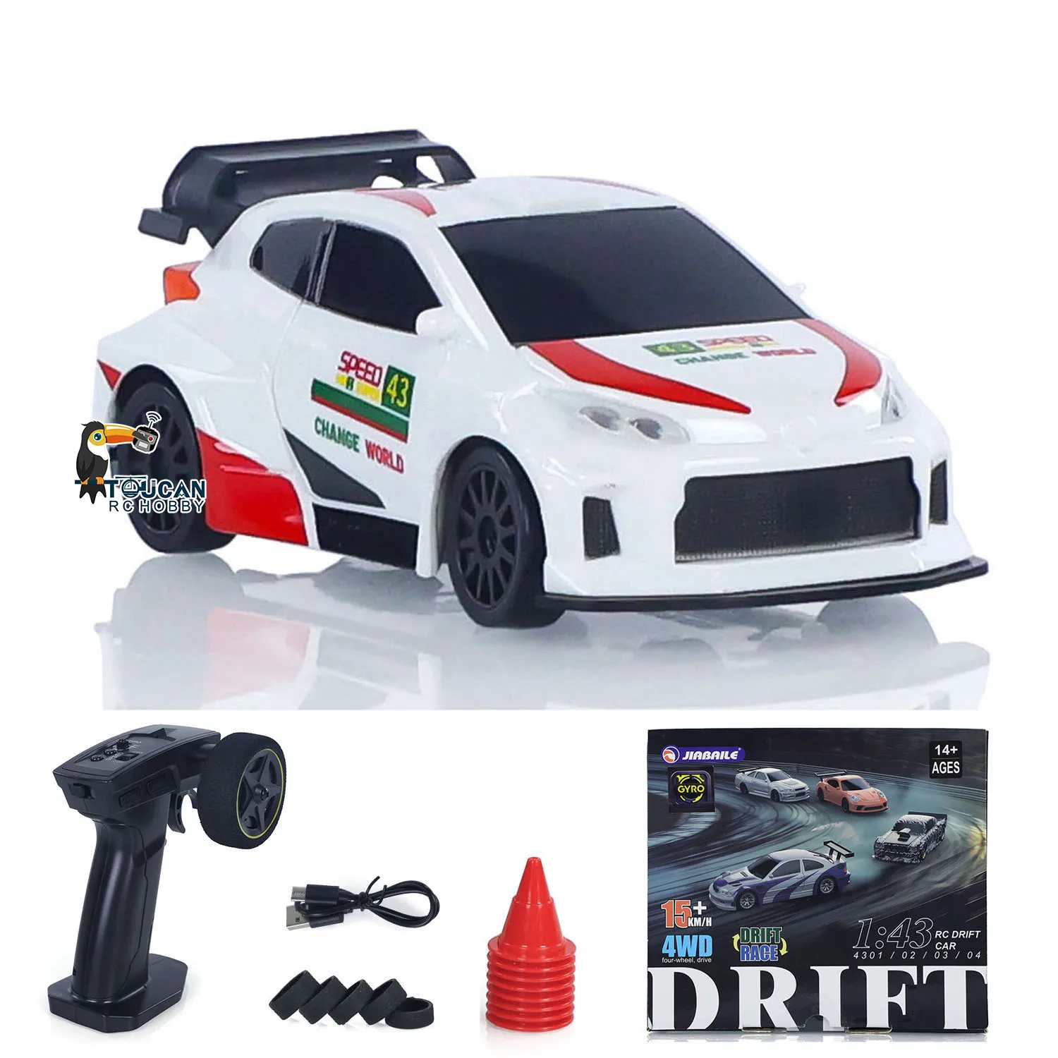 SALE 4WD RTR 1/43 RC Speed Car Allradantrieb Funksteuerung 2.4g Mini – Bild 2
