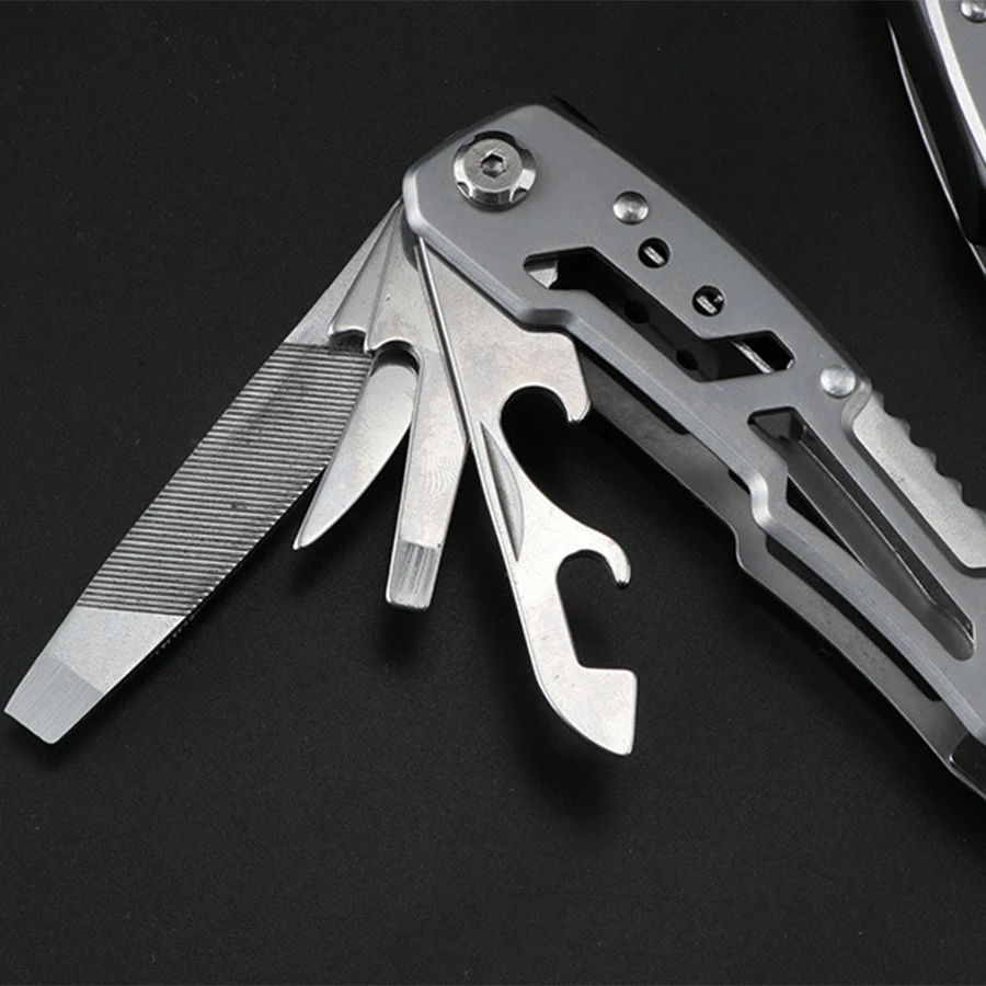 Camping Multitool Edelstahl Tragbare Klappmesser Zange Outdoor Notfall – Bild 5