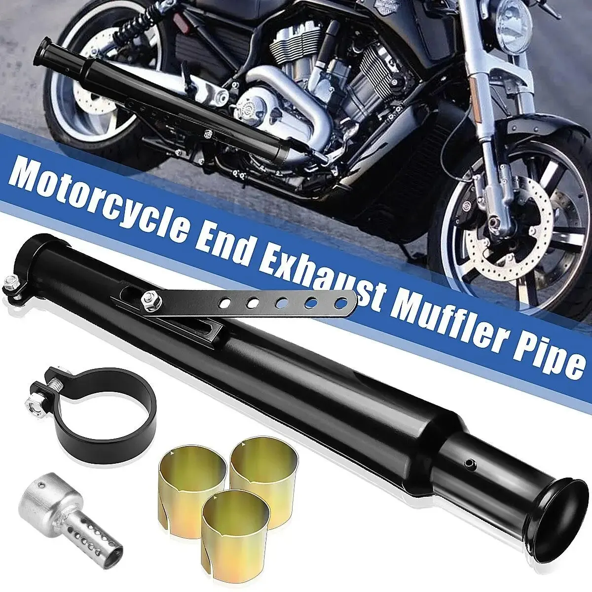 Motorrad Auspuff Schalldämpfer Retro Vintage Klassische Galvanik Escap – Bild 5