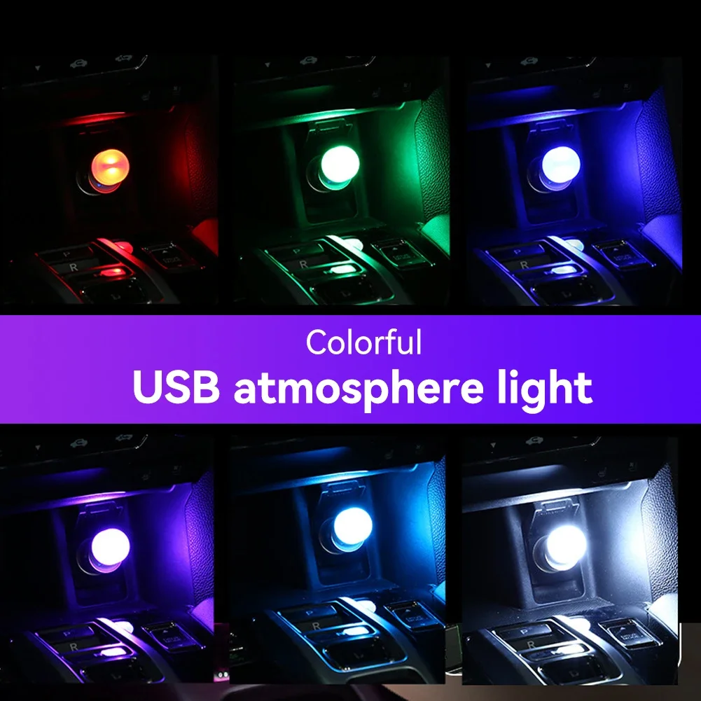 LED Innen Umgebungs Dekorationen Lichter USB Touch Auto Atmosphäre – Bild 5