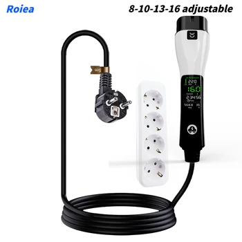 Typ 2 3,5KW 16A Tragbares Elektrofahrzeug-Ladegerät zum Laden und Entladen, 2-in-1 mit 5M Kabel Schuko-Stecker