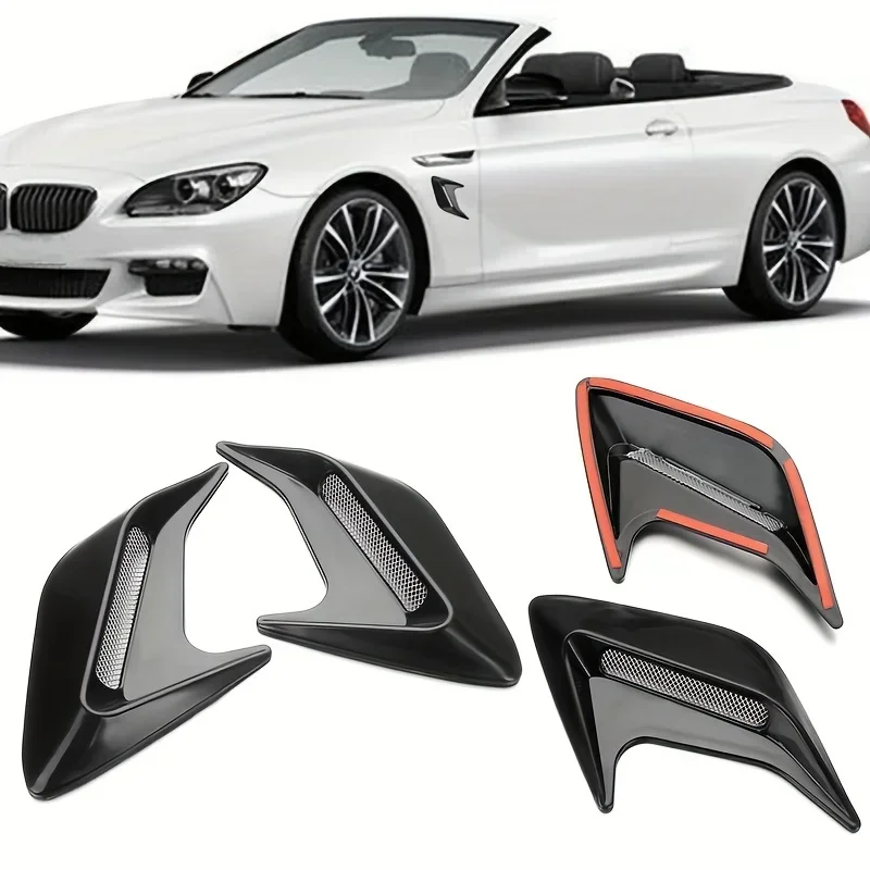 Carbon Faser Universal Auto Shark Kiemen Fender Seite Air Flow Outlet – Bild 6