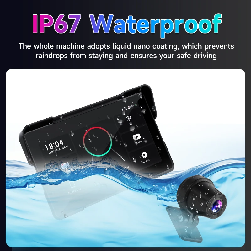 Vtopek 5"/7" Zoll Motorrad DVR GPS Navigation Multimedia Player – Bild 5