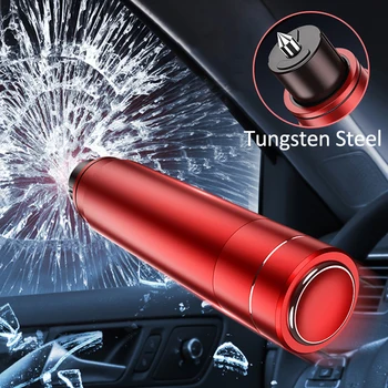 Lebensrettender Auto-Notfallhammer mit Gurtschneider und Fensterglasbrecher als Rettungswerkzeug