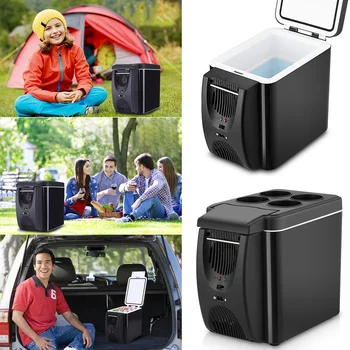 Tragbare 12V Auto Kühlschrank Gefrierschrank Heizung Icebox Reise Kühlschrank 6L Mini Auto Gefrierschrank C