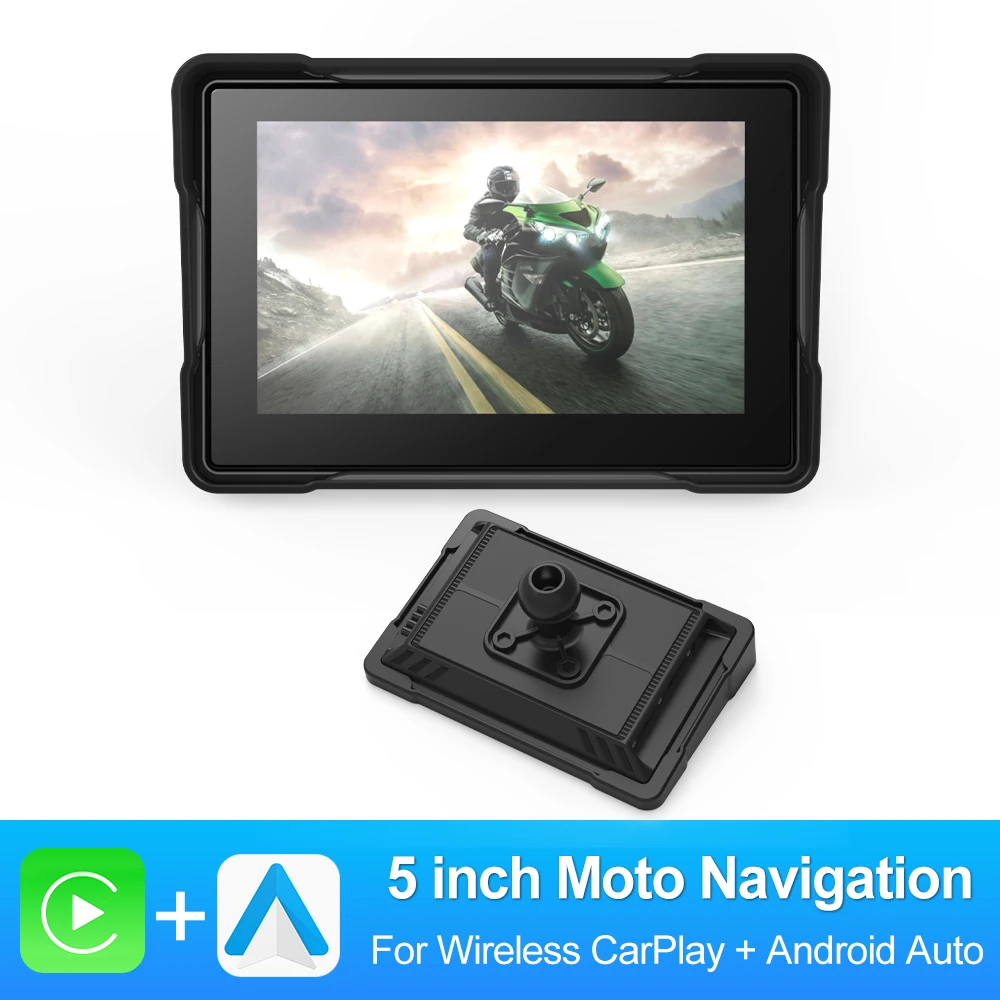 BEPOCAM 5"/6,25" Motorrad GPS Navigation DVR Carplay Bildschirm für Moto Dual Kameras Stick Recorder IPX7