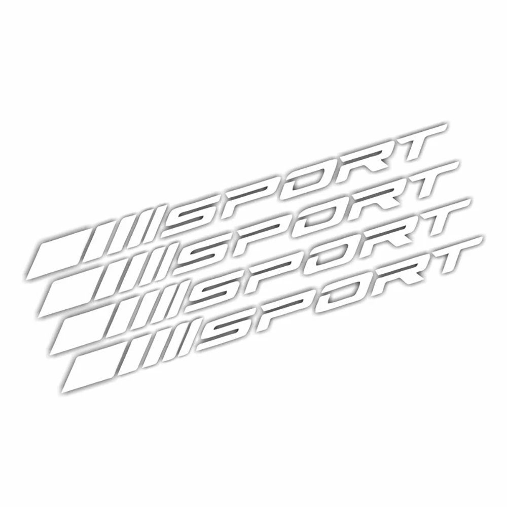 Modische 4-teilige Auto-Aufkleber für Felgen, Sport-Rennstreifen, DIY-Dekorative Aufkleber, Emblem