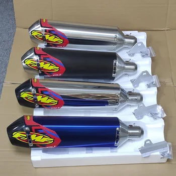 Länge 470mm Einlass 51mm Motorrad-Auspuffrohr FMF 4T Schalldämpfer mit Halterung Universal Motorrad Motocross