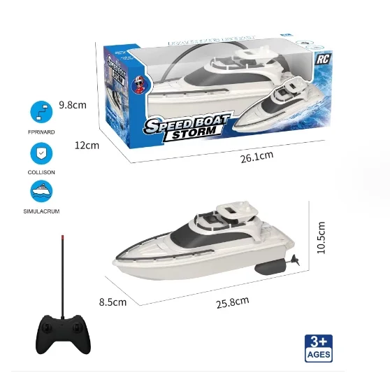 Hochgeschwindigkeits-RC-Bootspielzeug für Jungen, wasserdichtes – Bild 6