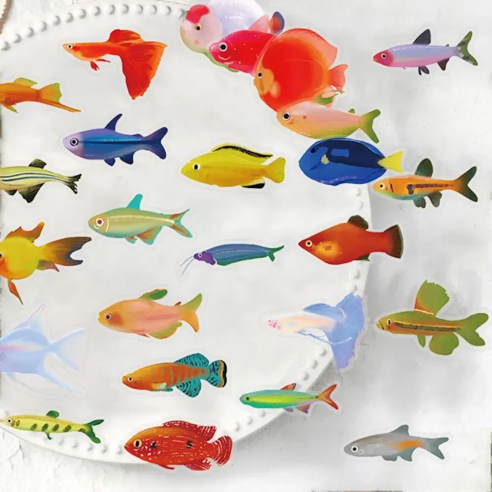 Wasserdichte Fisch Transparente Aufkleber Kunst DIY Laptop (50 Stück) – Bild 3
