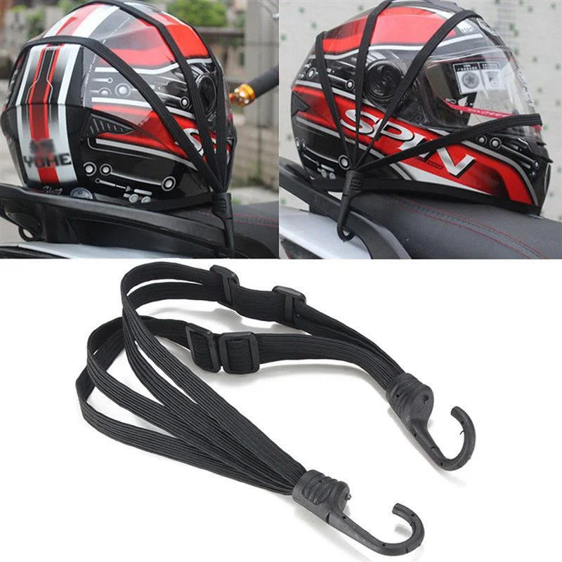 Universal 60 cm Motorrad Gepäck Strap Moto Helm Getriebe Feste Elastische Schnalle Seil Hochfeste Einziehbare