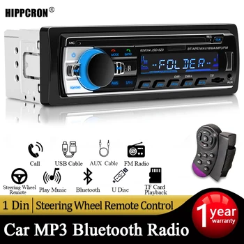 Autoradio-Stereo-Player, digitaler Bluetooth-Auto-MP3-Player, 60 W x 4 FM-Radio, Stereo-Audio, Musik, USB/SD