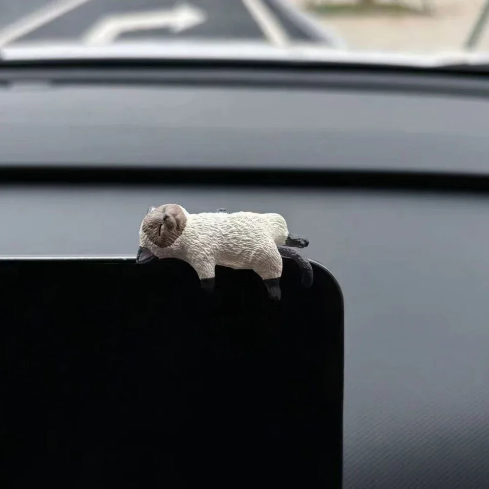 Lustige schlafende Katzen Auto Mittelkonsole PVC Ornamente Navigator – Bild 6
