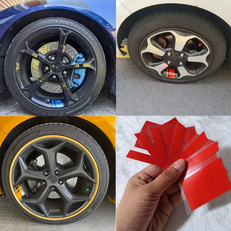 Auto Radnabe reflektierende Aufkleber Auto Rad Felge (6 Stück) – Bild 6