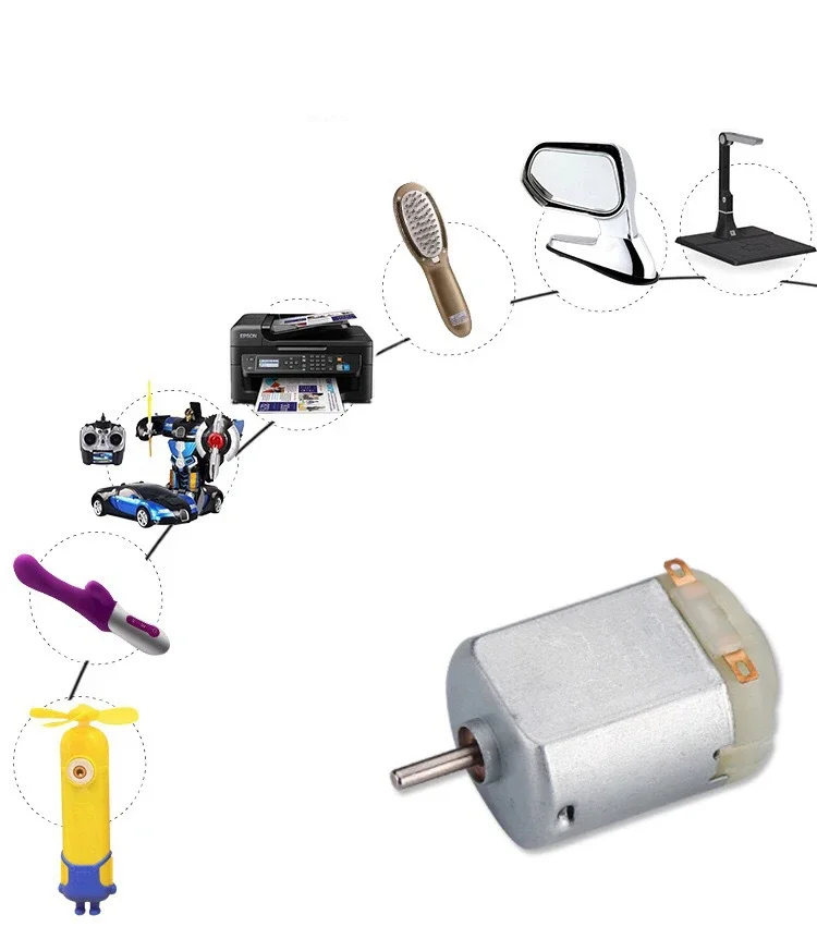 130 Micro DC Motor 3V-6V 8000 U/min Miniatur-Elektromotor Vierradmotor – Bild 5