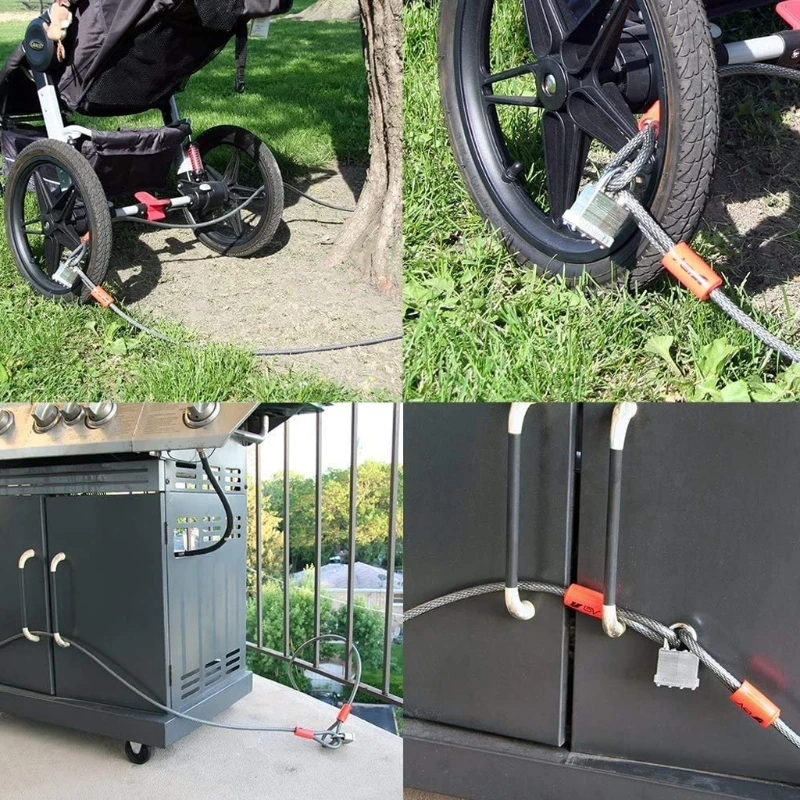1,8 m Fahrradschlosskabel MTB Rennrad Diebstahlsicherung – Bild 3