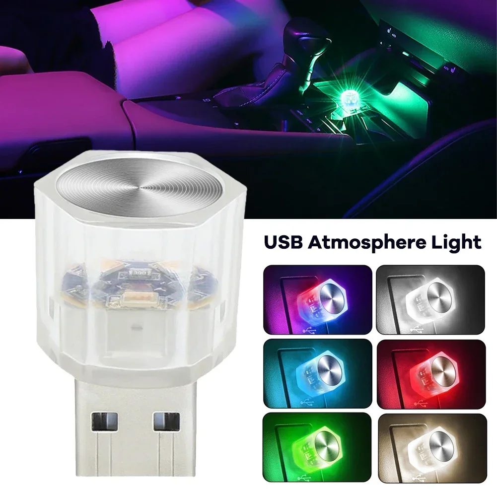Auto USB Innen Umgebungs Licht LED Atmosphäre Dekorationen Lichter Auto Lesen Lampe Bunte Dekorative Lampe