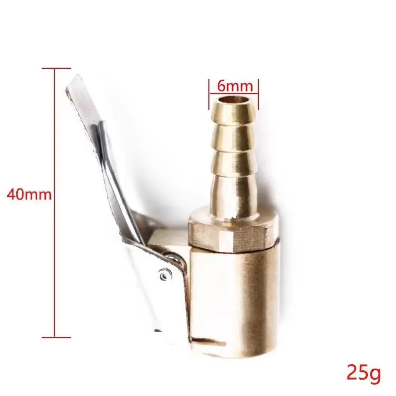 Auto Reifen Air Chuck Inflator Pumpe Ventil Stecker Clip-on Adapter Auto Messing 6mm 8mm Reifen Rad ventil