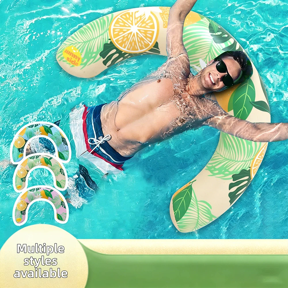 U-förmiger aufblasbarer Schwimmring, Pool-Floatie, komfortable Nacken- und Rückenstütze, Schwimmreifen