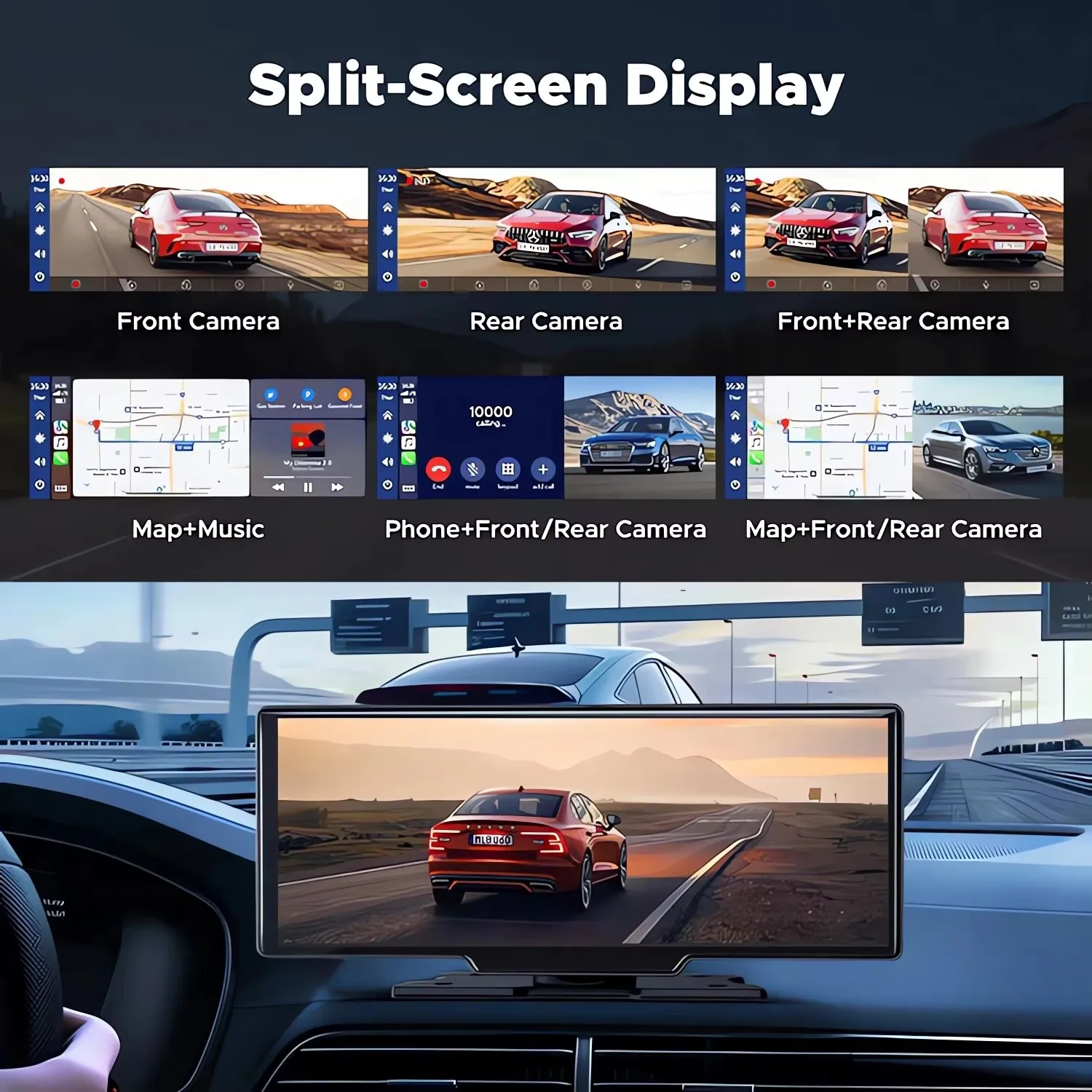 Dashcam 4K 3840*2160P Auto-DVR Carplay Android Auto GPS 5G WIFI Stream – Bild 5