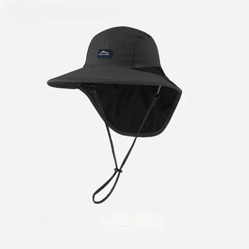 Kappen Sommer Breite Krempe Eimer Nackenschutz Unisex Schnell – Bild 5