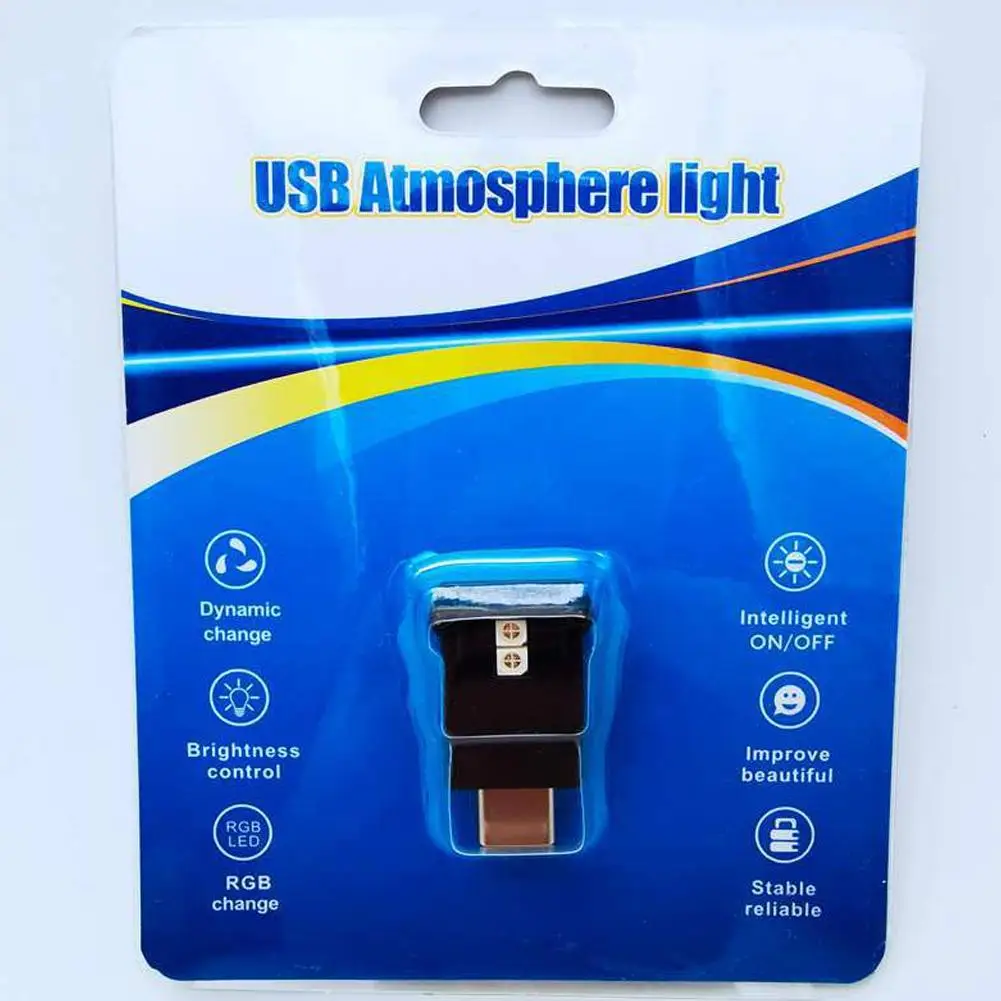 Typ C LED-Umgebungslicht, 8 Farben, RGB, dynamischer Farbverlauf – Bild 5