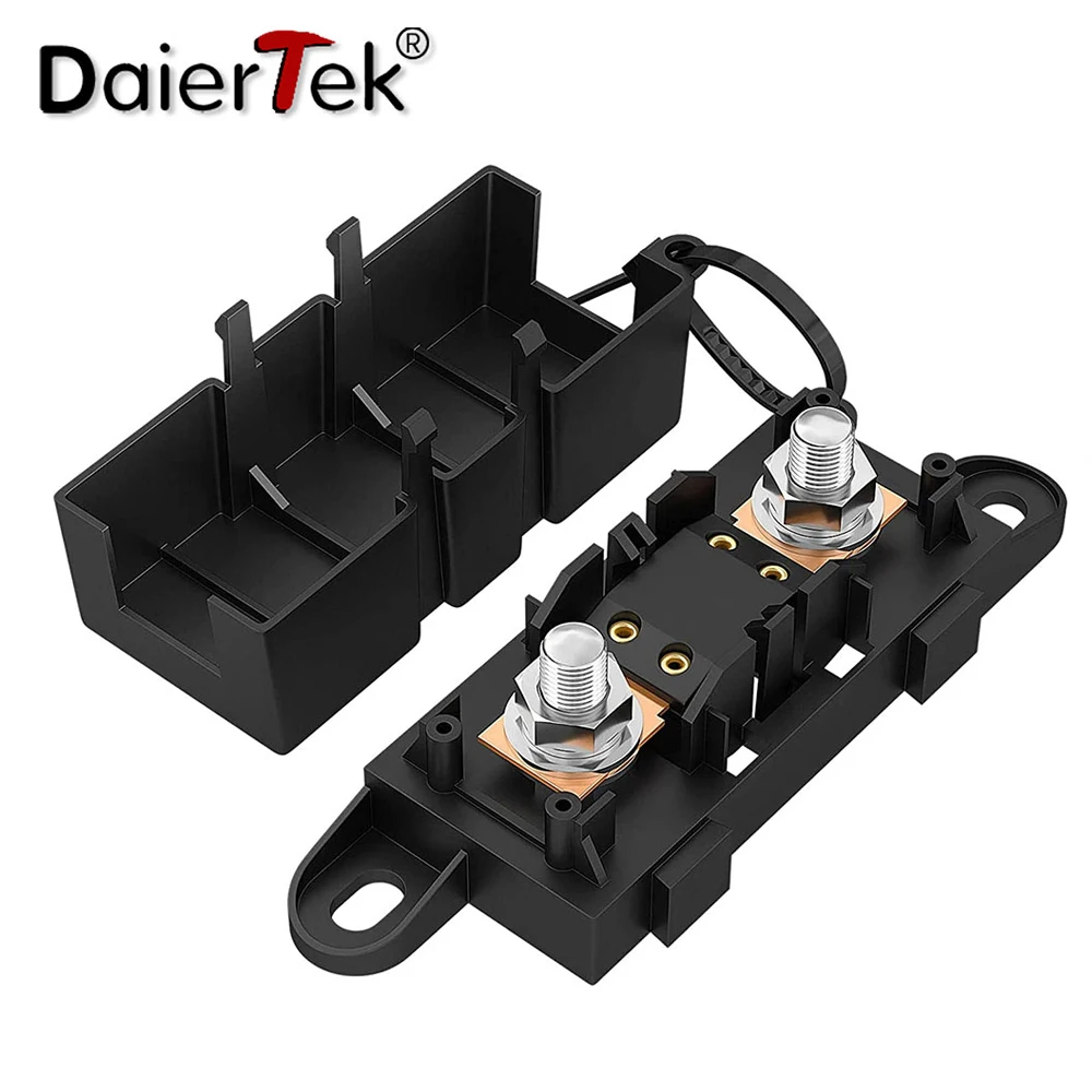DaierTek MEGA Sicherungsblock ANL Bolt-on Blade Sicherungshalter Flache Sicherung für Auto Boot 80A 100A 125A