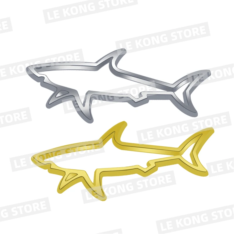 Hohl Fisch Shark Abzeichen Auto Kopf Stamm Körper Aufkleber Emblem – Bild 5